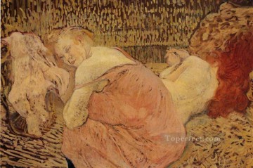  Lautrec Oil Painting - two friends 1895 Toulouse Lautrec Henri de
